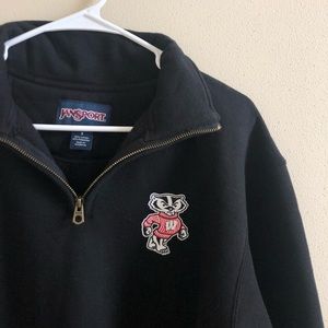 Jansport Wisconsin Badgers Quarter Zip Sweatshirt